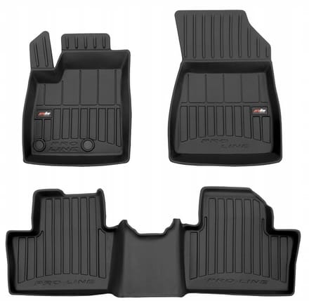 FROGUM – 3D Rubber Vloermatten voor RENAULT AUSTRAL (vanaf 2022) – Set van 3 – TPE – Hoge rand 6 cm – Organizer