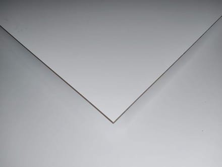 Gevelplaat HPL - Bouwcompactplaat - Buitenafwerking - UV-bestendig - 1000x250x6mm - Wit