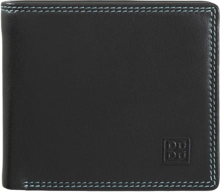 DuDu Tullio Portemonnee Leder 10.5 cm - Unisex - Horizontaal - schwarz
