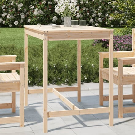 vidaXL - Tuintafel - 121x82,5x110 - cm - massief - grenenhout