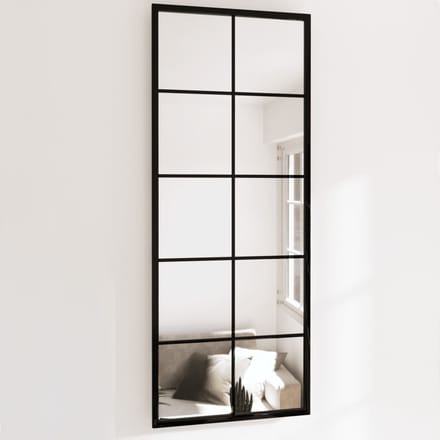 vidaXL - Wandspiegels - 2 - st - 100x40 - cm - metaal - zwart