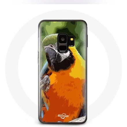 Hoesje voor Samsung Galaxy S9 Macaws Parrot Oranje Groen
