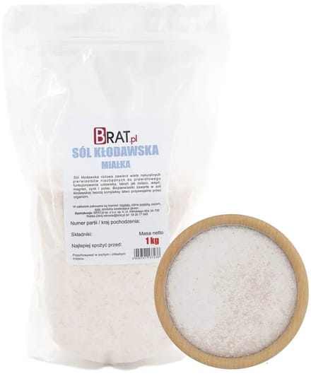 BRAT.PL – Kłodawa Fijn Steenzout – 1 kg – Natuurlijk – Minerale Rijk – Ongejodeerd