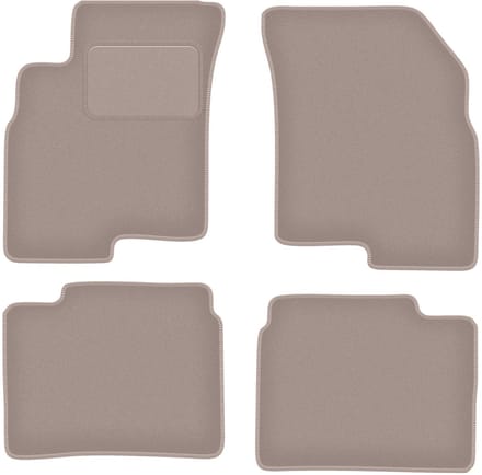 Beige veloursmatten voor: Kia Optima II sedan (2005-2010)