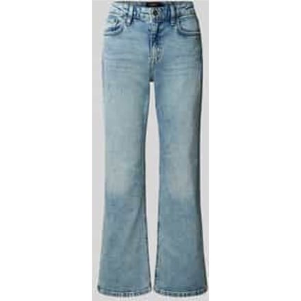 straight fit jeans van katoenmix