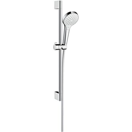 Hansgrohe Croma Select S Vario EcoSmart Glijstangset - 65 cm - Wit / Chroom - diameter douchekop 110 mm - 3 straalsoorten