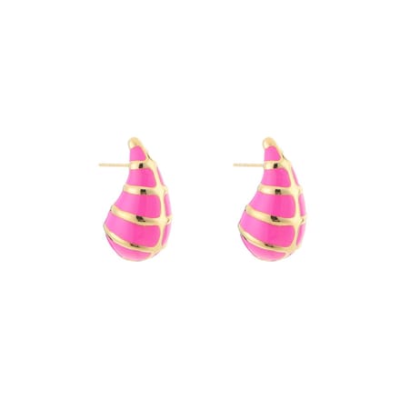 Colourfull druppel - Oorbellen - Fuchsia - Roze