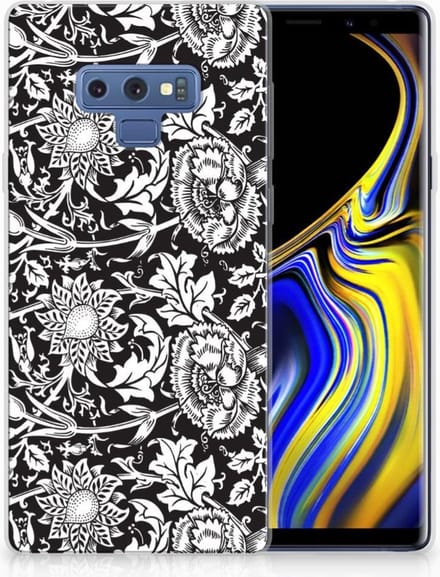 Samsung Galaxy Note 9 TPU Case Black Flowers