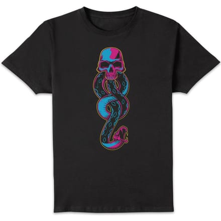 Harry Potter Dark Mark Neon t-shirt - Zwart - S