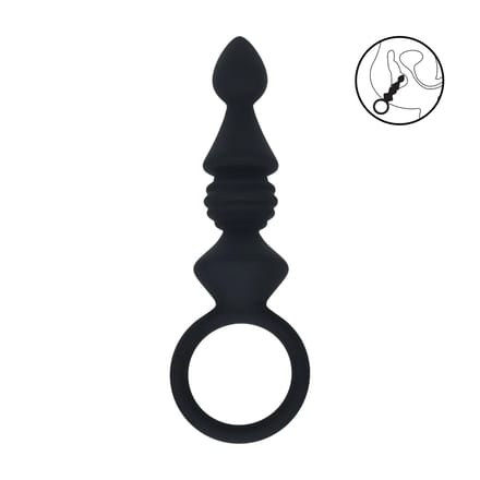 Levelz - Geribbelde siliconen Butt Plug met Ring