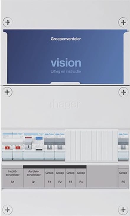 Hager Vision - Type A / 3-groepenverdeler HS, ALS 30 mA/HACO/direct, 1-fase