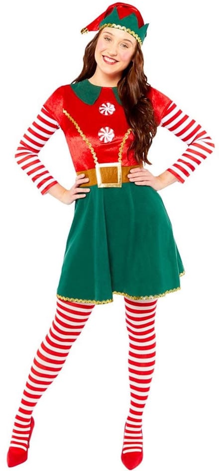 Sweet Christmas Elf kostuum voor dames