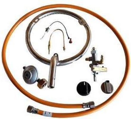 Vuurtafel brander set rvs rond