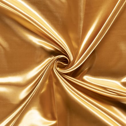 Naaistof Satijn - 100% Polyester - Goud - 100cm lang bij 145cm breed - 1 meter