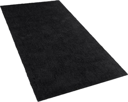 DEMRE - Shaggy vloerkleed - Zwart - 80 x 150 cm - Polyester