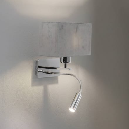 Euluna Wandlamp Harry, hoekig, chroom/chroom/donkergrijs