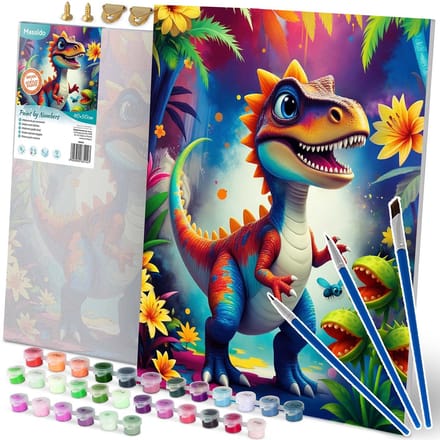 Schilderen op nummer 40x50 cm Massido Dino
