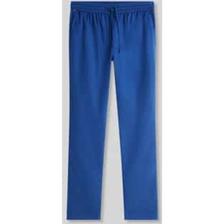 Tapered chino van linnenmix met trekkoord model 'HARLEM'