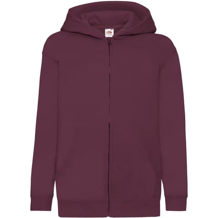 Kindercapuchon met volledige rits Fruit of the Loom Classic