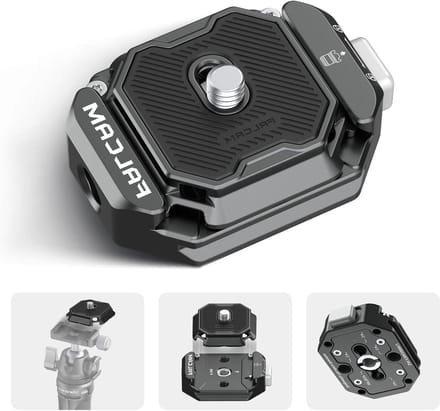 Multi-Hole Camera Quick Insert Kit met 6.35mm naar 1.0cm Draad en Snelle Ontgrendeling voor DSLR, Tripod en Stabilizer Accessoires