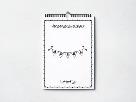 Verjaardagskalender Vlaggetjes | Lettertijd