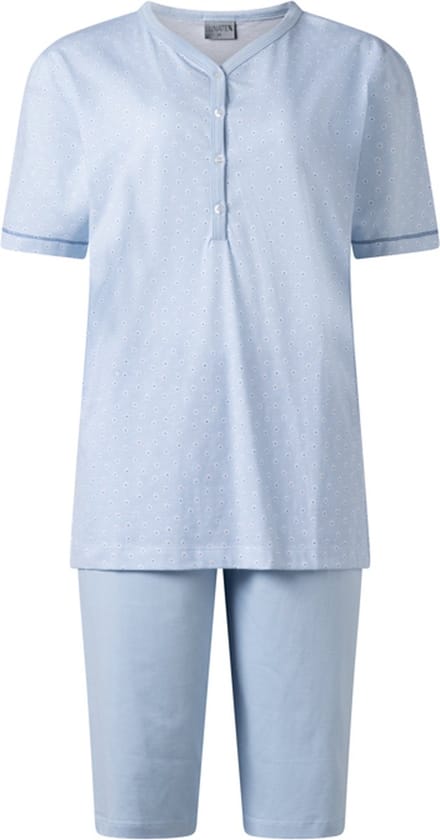 Lunatex - dames shortama 124217 - blauw - maat S