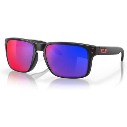 Oakley Holbrook Zonnebril Matt Zwart Frame Rood Iridium Lens