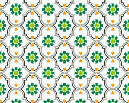 RETRO BEHANG - Geel Grijs Groen - AS Creation COZZ