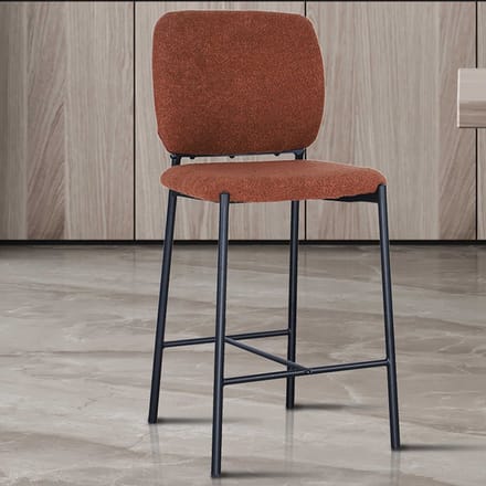 Barstoel Sophia Roest – Voor Keukeneiland – Zithoogte 66 cm – Gestoffeerd – Rousseau