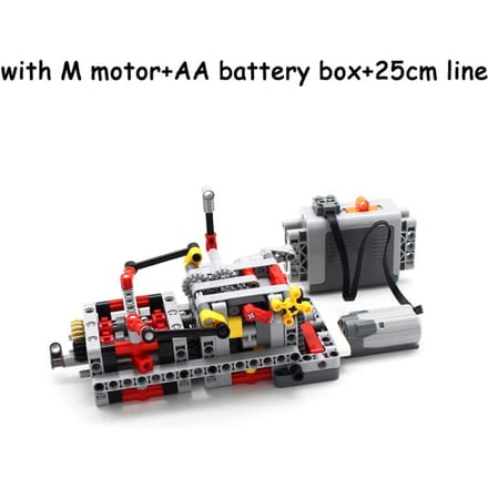 Bouwstenen Elektrische Technologie 8-traps Versnellingsbak Mechanische Motor ZELF TE BOUWEN Speelgoed gray