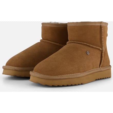Warmbat - maat 38 - Wallyby Gevoerde boots cognac Suede - Dames