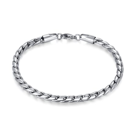 Twice As Nice Armband in edelstaal, palmier schakel 21cm