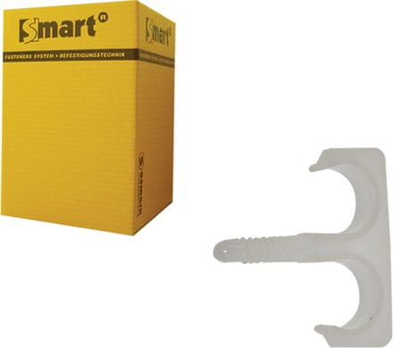 SMART | Nylon plugclip dubbel 20-25 wit | 25 st