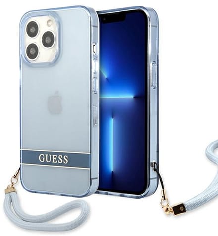 GUESS GUHCP13LHTSGSB iPhone 13 Pro / 13 6.1 "blue / blue hardcase Translucent Stap