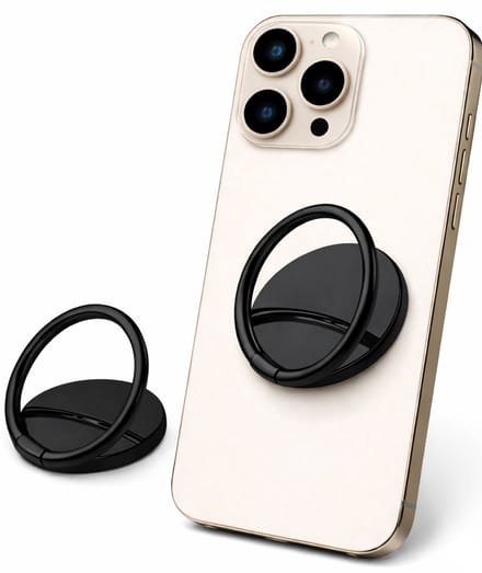Ring Houder Draaibaar I Ring Button I Telefoonbutton I Telefoon Standaard I Telefoon Ring Houder I Zwart