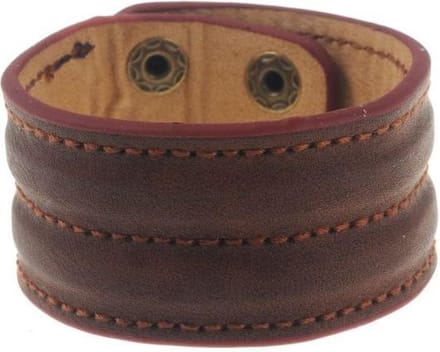 Behave - brede armband van imitatieleer - vintage look - unisex stijl