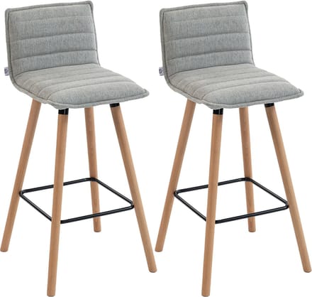 HOMCOM-Barkruk-Polyester-48x48x99,5cm-Grijs