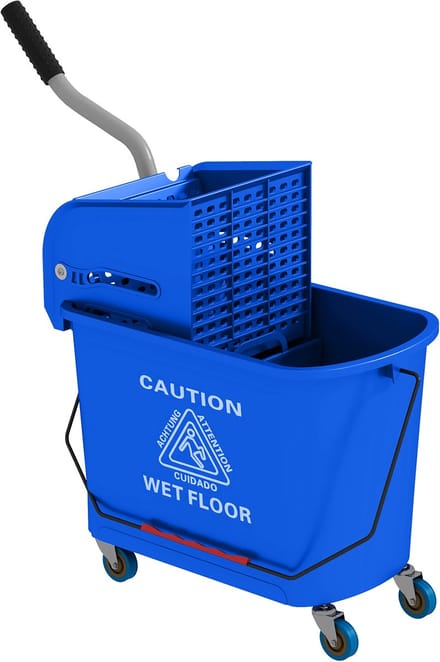 HOMCOM-Putzwagen-Kunststoff-60L x 27B x 70,5H cm-Blau