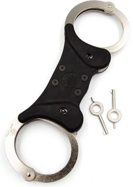 Mister B Cuffs - Double Lock Rigid Steel Politiehandboeien