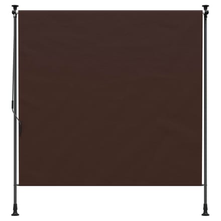 vidaXL - Buitenzonwering - Rolgordijn - Bruin - 150 - x - 270 - cm