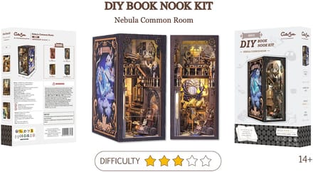 BOOK NOOK KIT - DIY - Nebula Common Room - 350pc + LED Light