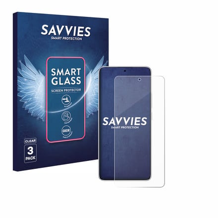 3 Stuks Savvies Screenprotector - geschikt voor Xiaomi Redmi Note 14 - beschermfolie glas transparant