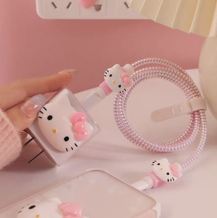iPhone kabel beschermer - Oplader beschermer - Hello Kitty - Bescherm - Iphone kabel bescherming