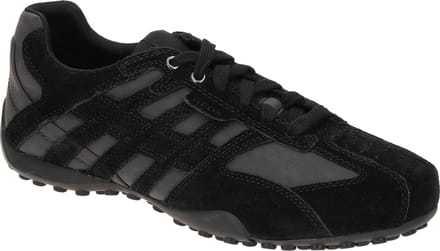 Geox UOMO Snake A - Leren herentrainers U4507A022EK c9999 zwart