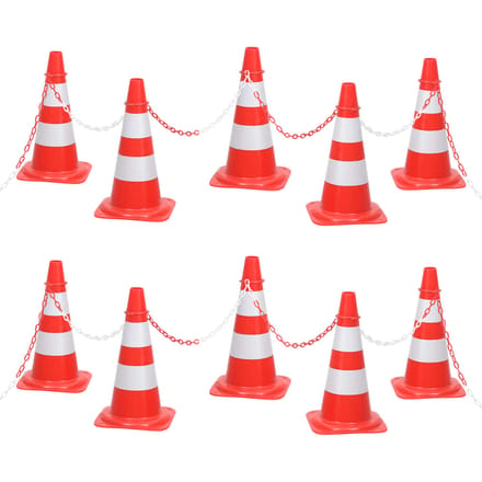 vidaXL - Kegelset - met - ketting - 10 - m - rood - en - wit