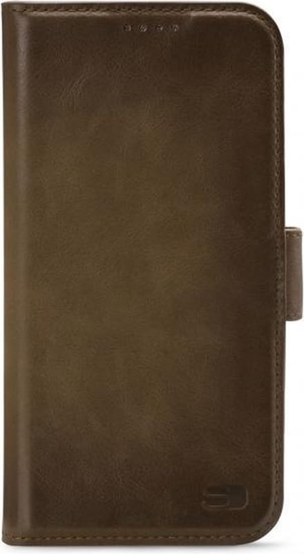 Senza Desire Leren Bookcase Hoesje - Geschikt voor iPhone 11 Pro Max - Burned Olive