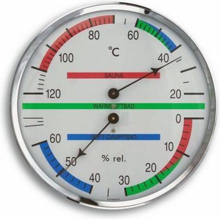 Sauna-Thermo-Hygrometer, Ø 136mm