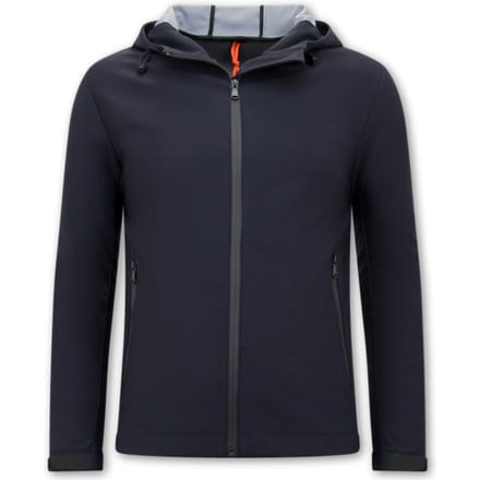 Heren Zomerjas Kort met Capuchon - Blauw