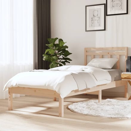 vidaXL - Bedframe - massief - hout - 75x190 - cm