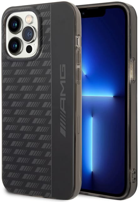 AMG Back cover voor iPhone 14 Pro Max - Mat Zwart - Schokabsorberend - Antislip Grip